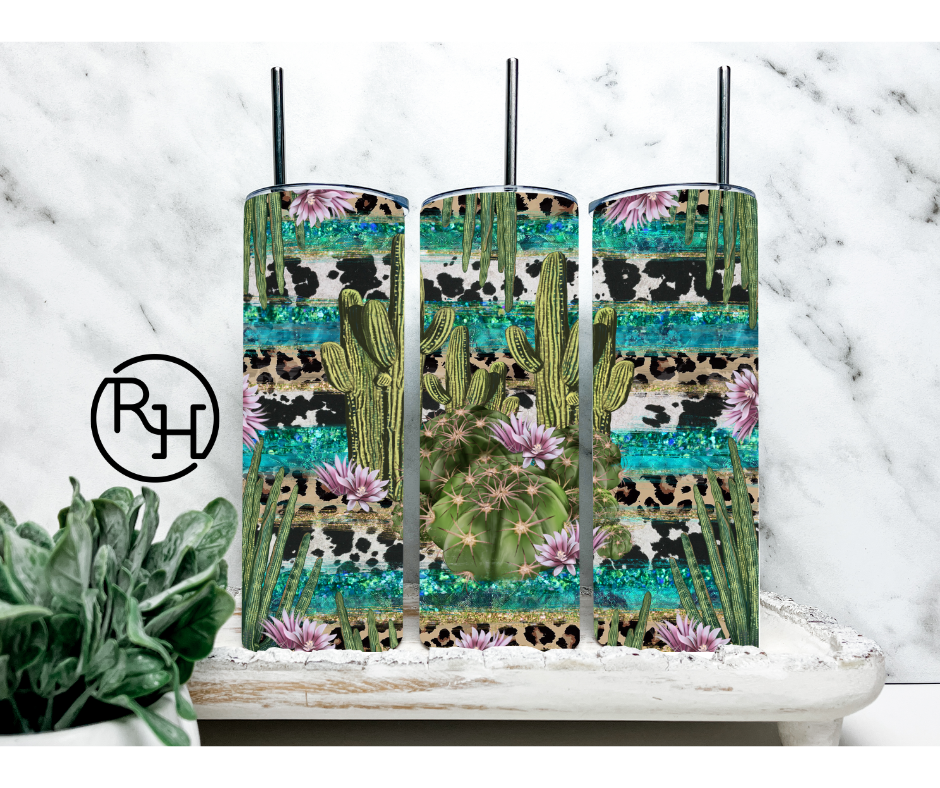 CACTUS COWPRINT TUMBLER