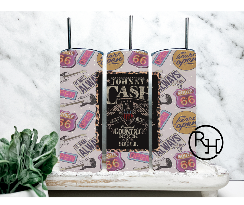 JOHNNY CASH / ROUTE 66 TUMBLER