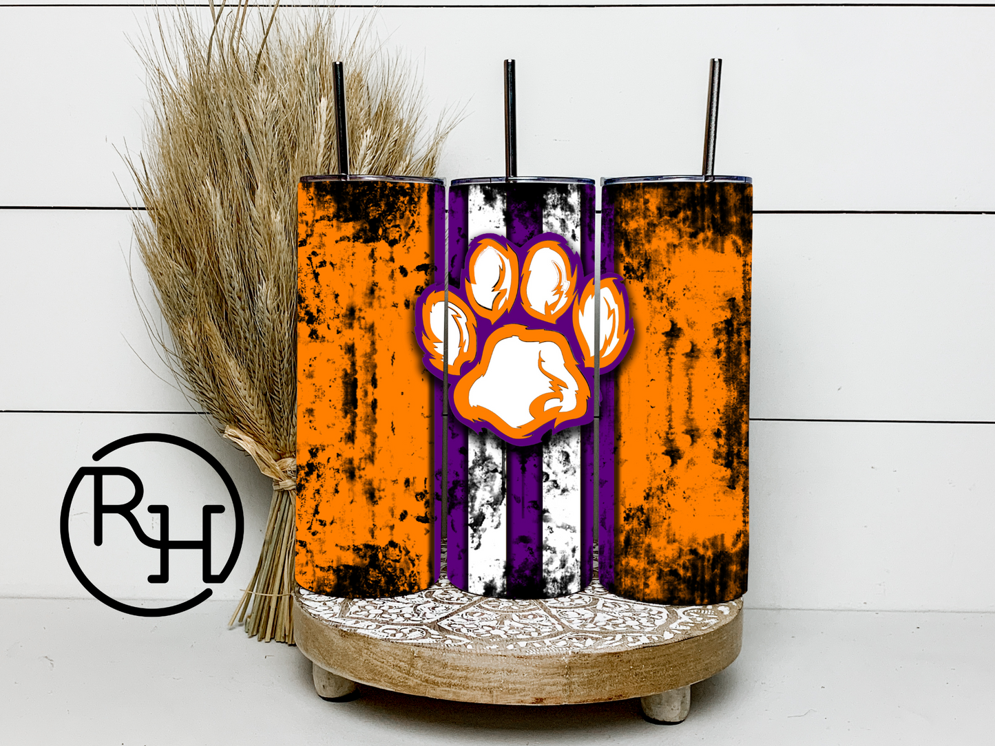 GRUNGE CLEMSON TIGERS TUMBLER