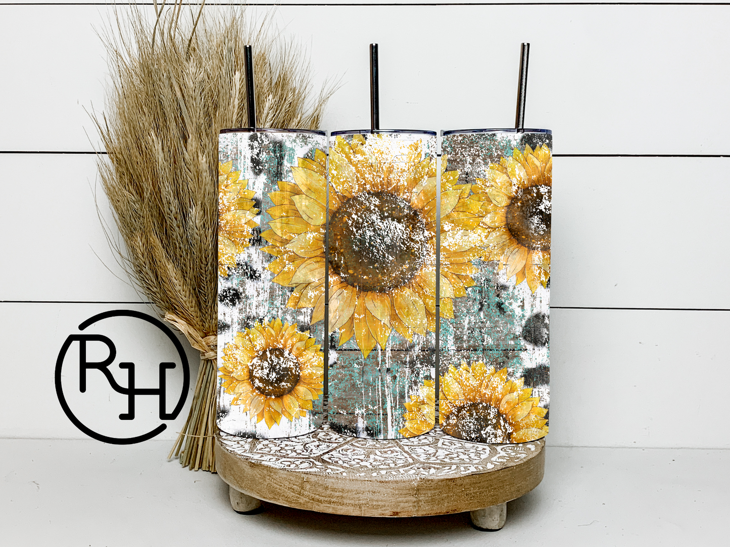 RUSTIC SUNFLOWER TUMBLER